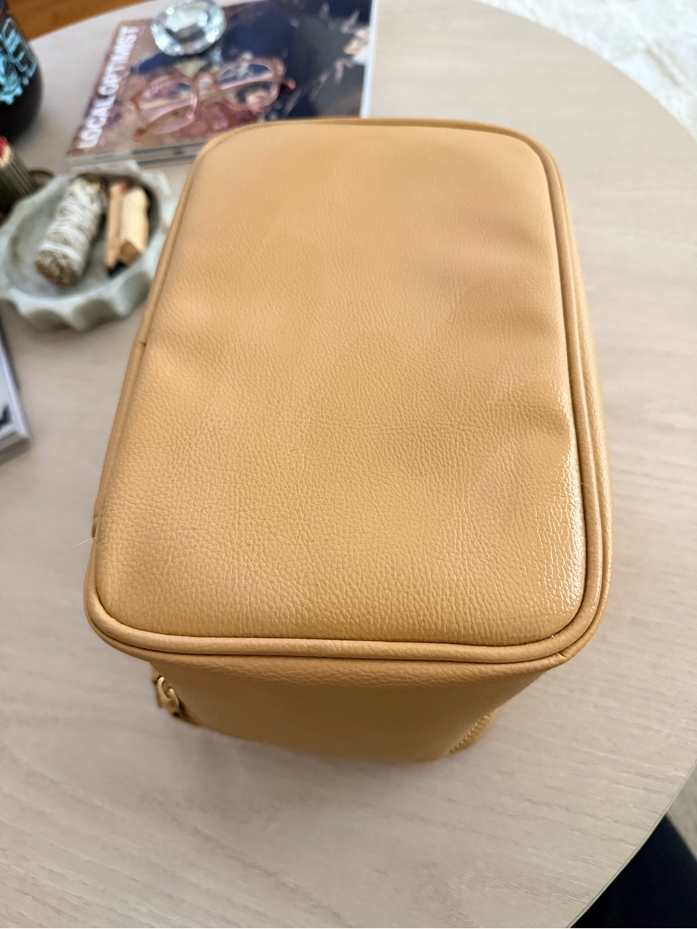 Vegan Leather Train Makeup Case - Picture 3 of 4